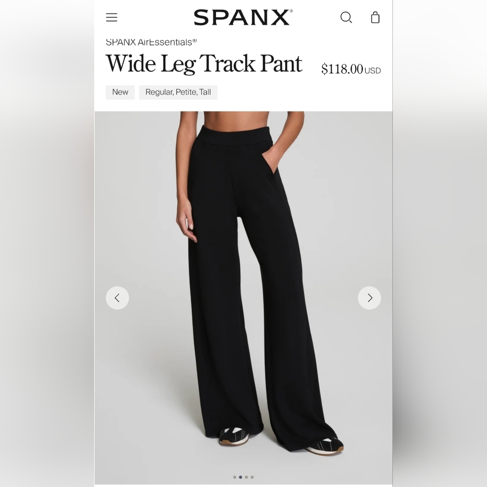 Essentials Black Wide-Leg Pants